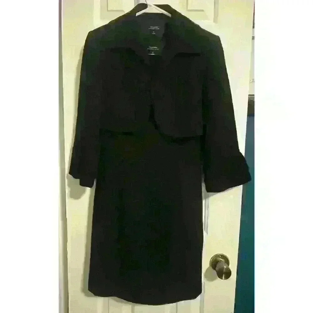 Tahari Black Dress Crop Jacket Size 2